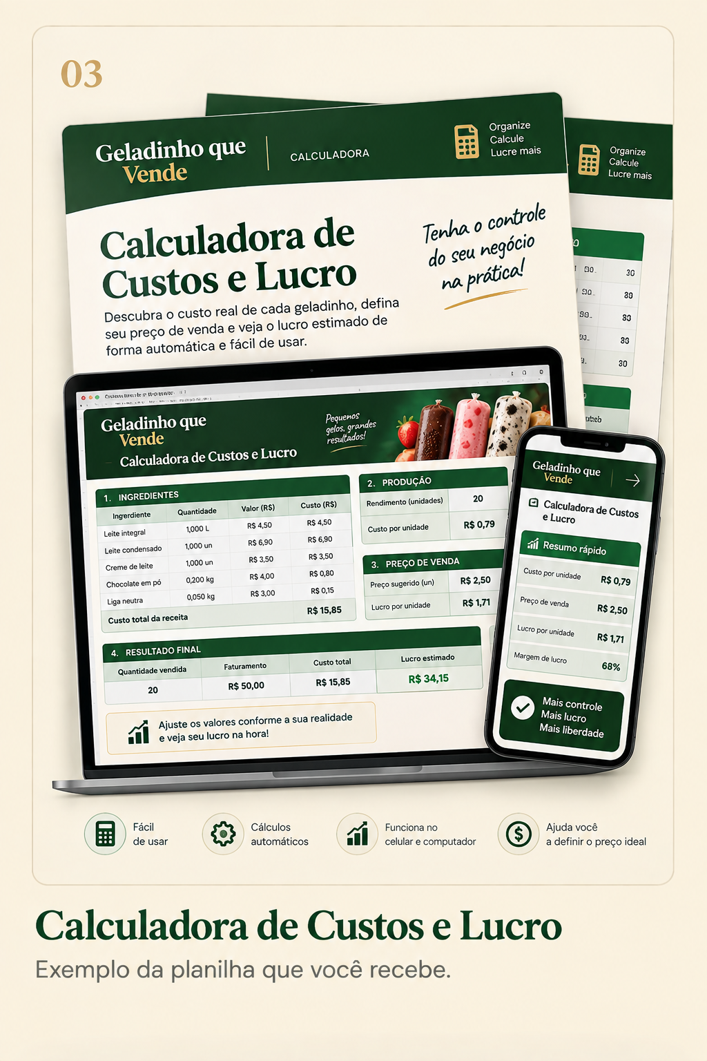 Calculadora de Custos e Lucro